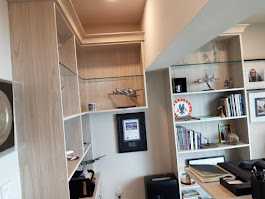 Built-in home office workspace