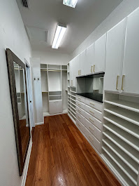 Built-in storage system with custom hardware