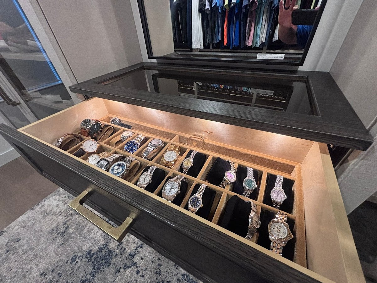 Custom storage solution with precision craftsmanship