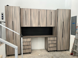 Premium walk-in closet with elegant finishes