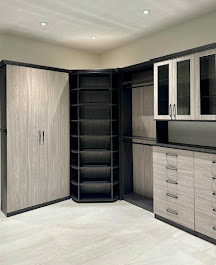 Luxury Walk-In Closet with Rotating Shoe Rack