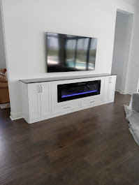 Reach-in closet with custom drawer tower